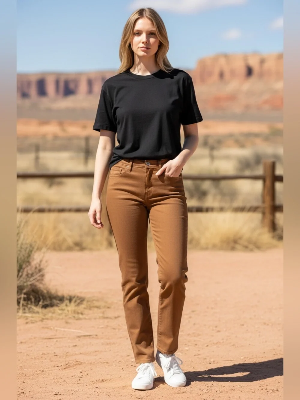 Frame Le Sylvie Slender Western Coastal Cowgirl Brown Jeans Women's Size 28 - Picture 2 of 12